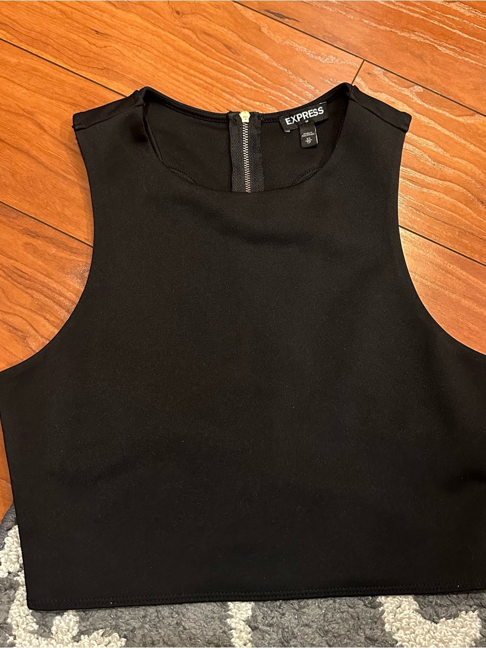 Express Black Sleeveless Crop Top Size XS